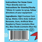 Bits N Things Blue Raspberry Snow Cone Syrup | Slushy & Granita | Kosher | Made In America | 1 Gallon