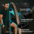 thumbnail image 3 of 2 Pack Men's Quick Dry Workout T-Shirts Short Sleeve Activewear Moisture Wikcing Gym Running Tee Shirts Breathable Tee Top, Black & Black, L, 3 of 8