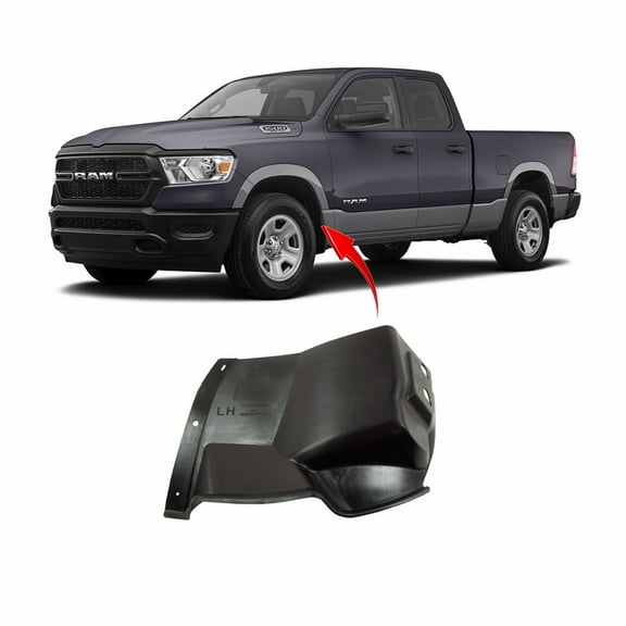 DCP Front Left Driver Side Fender Liner For 2019-2022 Dodge RAM 1500 CH1248206