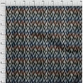thumbnail image 3 of oneOone Tissu en Soie Tabby Chevron Imprimé Ikat au Mètre 42 Pouces de Large, 3 of 4