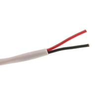 COMZON Pure Copper White Speaker Cable 16 AWG 2 Conductor, CMR Rated, 500ft Pullbox, 65 Strand