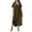 Green, variant on Dgankt Dresses for Women Ladies Casual-neck Short Sleeve Irregular Hem Dress