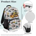 thumbnail image 7 of HUIACONG Construction Truck Print Back to School Backpack for Students Ages 6-18 Large Capacity Lightweight Water Repellent School Backpack for Girls Boys for Elementary Middle High School Daily Use, 7 of 7