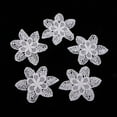 thumbnail image 1 of 5 Piezas de Apliques de Parches de Flores Bordados Blancos para La Decoración de de de Ropa perfecl Bordado parche de encaje aplique, 1 of 7