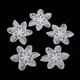 thumbnail image 3 of 2x5 uds. Parches de flores bordados blancos, apliques DIY, ropa, vestido, bolsa, decoración 2 piezas, 3 of 7
