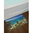thumbnail image 2 of Lake Forest Bath Mat, Natural Scenery of Lake Tahoe Kayaking Shore Rocks, Plush Bathroom Decor Mat with Non Slip Backing, 29.5" X 17.5", Aqua Blue, by Ambesonne, 2 of 2