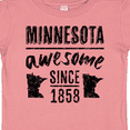 thumbnail image 4 of Inktastic Minnesota Awesome Since 1858 Boys or Girls Baby T-Shirt, 4 of 5