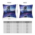 thumbnail image 2 of Pofeuu Astronauts Start Running Print Double-sided plush pillowcase Square Throw Pillow Covers Pillows Cover for Living Room Bedroom Sofa Couch Cushion Cover（No pillow core）-26"x26", 2 of 7