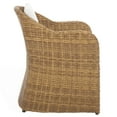 thumbnail image 5 of Safavieh Melbourne Wood and AluminumWicker Outdoor Dining Chair in Natural/White, 5 of 11