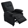 thumbnail image 5 of Highsound Electric Recliner With Heat & Massage, Manual Recline Heavy Lounge Chair with Padded Arms & Side Pocket, Black, 5 of 11