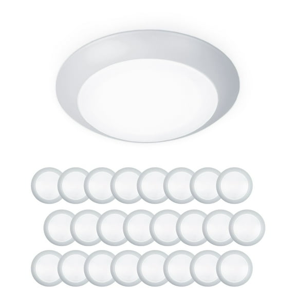 WAC Lighting Disc 4" Aluminum Flush Mount & Retrofit Kit in White (Set of 24)