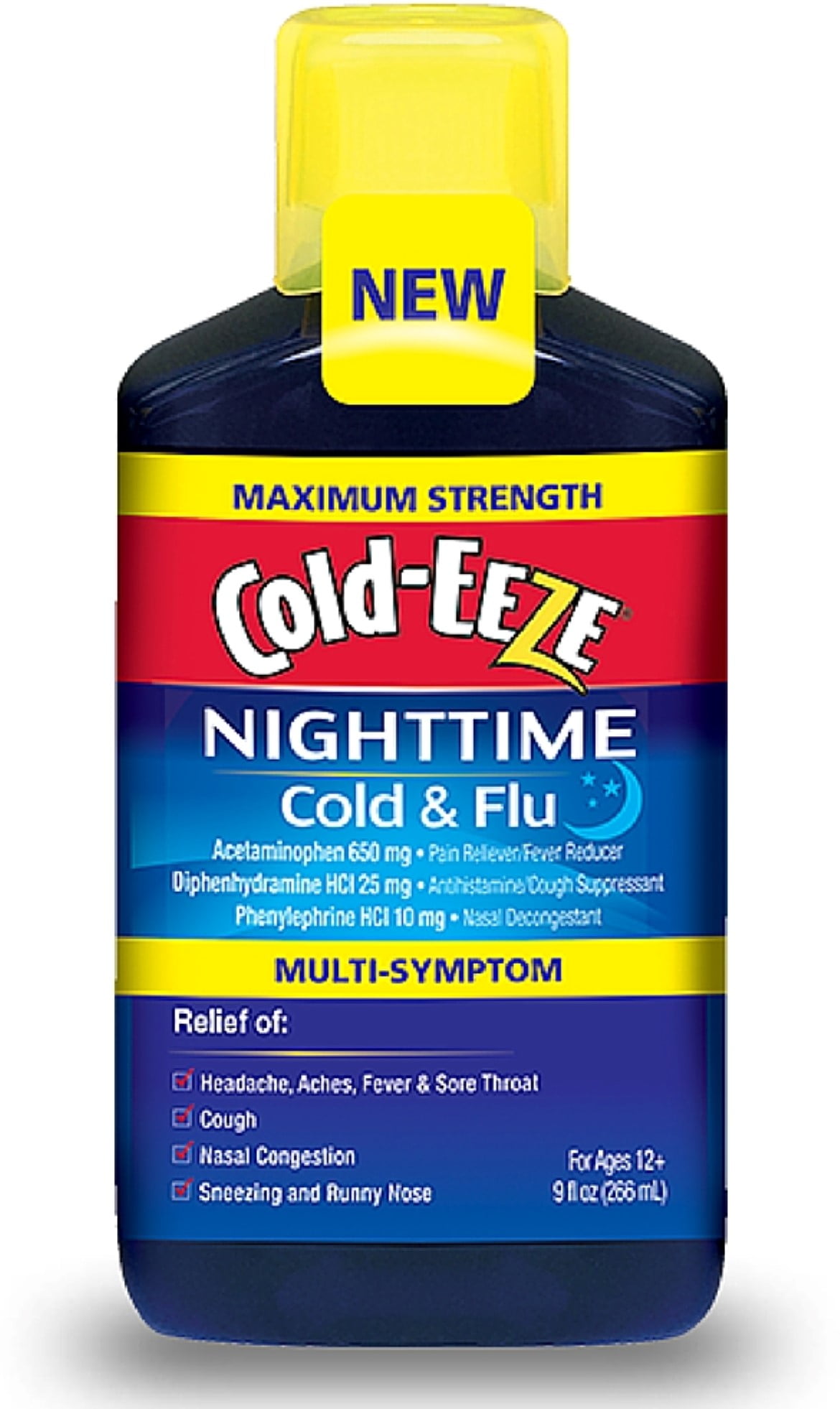 3 Pack COLDEEZE Maximum Strength Nighttime Cold & Flu Multi Symptom
