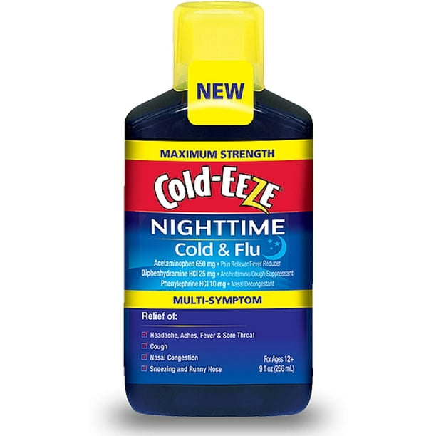 COLDEEZE Maximum Strength Nighttime Cold & Flu Multi Symptom Relief
