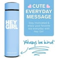 thumbnail image 5 of Hey Girl Tea Infuser Bottle 450ml (15oz) - Double-Walled, Vacuum Insulated Stainless Steel Baby Blue Water Bottle - Reusable Metal Tumbler for Sports, Gym, Office, Hiking  or Home Use, 5 of 5