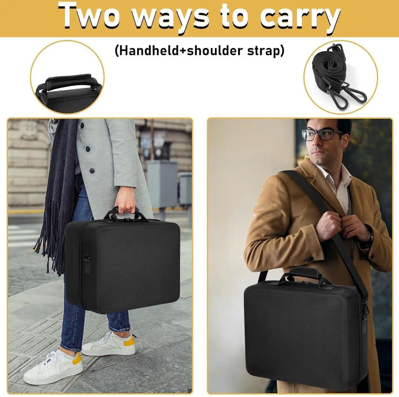 Hard Shell Carrying Case Compatible with PS5 Slim, Travel Bag for PlayStation 5 Slim Disk Digital Edition, Games, Headset and Gaming Accessories