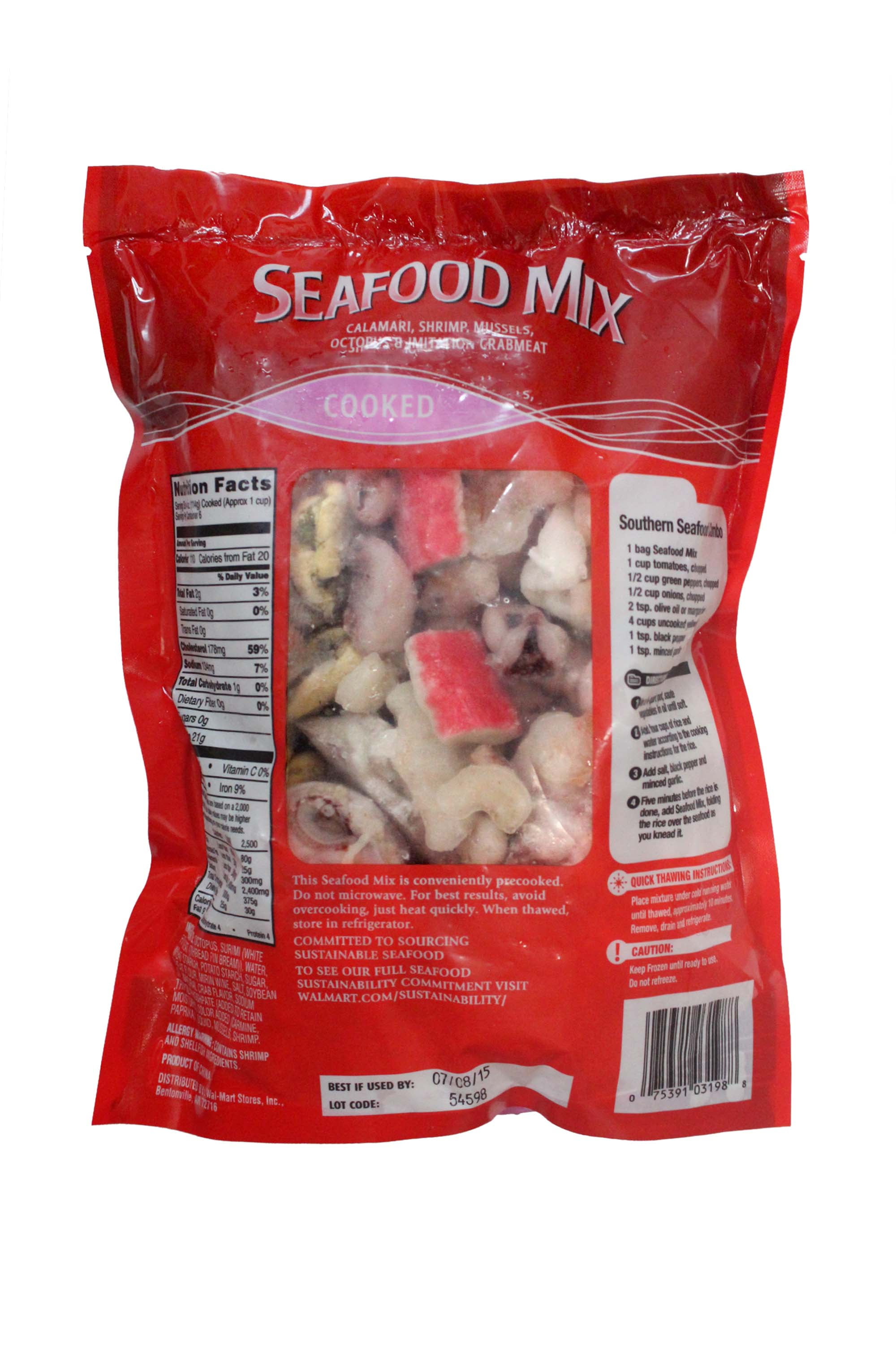 frozen seafood medley