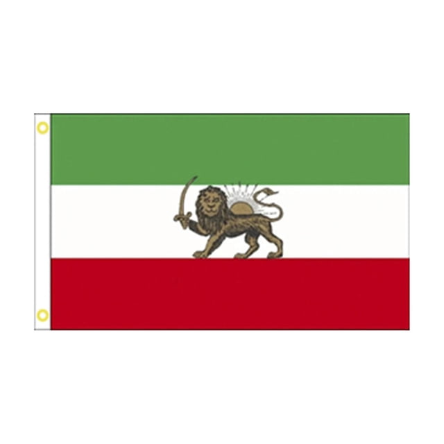 Zorion Former Iranian Flag Persia Banner Double Sided Print Polyester Old Historic Iran Style E