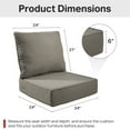 thumbnail image 6 of Opohoro Outdoor Deep Seat Cushion Set, 24"x24"x6", Water Resistant & UV Resistant Comfortable Furniture Cushions for Patio Chair, Sofa, Loveseat, 6 of 12