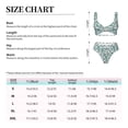 thumbnail image 6 of Wukai Floral Women's Bikini Set Two Piece,wimsuit High Waisted V Neck Twist Front Adjustable Spaghetti Straps Bathing Suit-Medium, 6 of 7