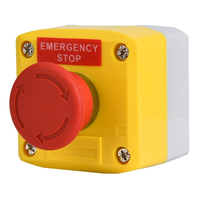 Emergency Stop Button,Red Sign Emergency Stop Emergency Stop Push Button Switch Emergency Stop Switch Time-Tested Durability