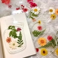 thumbnail image 4 of GBAYXJ 20PC Large Size Bookmark Flower Page Clips Bookmarks Children Handmade DIY Transparent Flower Page Glass Bottle Wishing Bottle Sticker, 4 of 9