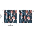 thumbnail image 4 of Mushroom (6) Kitchen Curtains - Vintage Tier Curtains for Bathroom Living RV Rod Pocket Window Drapes 36 Inch 2 Panels Set 27.5"x24" Window Treatment Tiers, 4 of 4