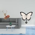 thumbnail image 2 of Adorno de mesa de mariposa y reno, escultura de alce, reloj decorativo, figura de ciervo, reloj colgante de pared para sala de estar, oficina, dormito, 2 of 8