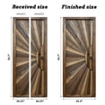 thumbnail image 2 of Self Adhesive Vinyl Refrigerator Wrap Set Sunburst Wooden Door Multi Tone Radial Plank Door Mural Removable Fridge Sticker Peel and Stick&nbsp;Full Door Cover Decal Kitchen Bar Decor, 2 of 6