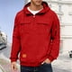 thumbnail image 1 of pstuiky camisa de manga larga para hombre, Sudadera con capucha, cremallera de un cuarto y múltiples bolsillos de manga larga de color liso para hombre tops de invierno para hombre l, 1 of 4