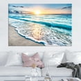 thumbnail image 3 of Walbest Sea Sunrise Beach Landscape Wall Art Non-woven Fabrics Tapestry Frameless Wall Painting Home Decoration, Sunrise Blue Ocean Sea Beach Pictures Art Decor, 3 of 6