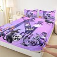 thumbnail image 2 of Homewish Halloween ABC Print N Queen Sheets,Personalized Monogrammed Gifts Queen Sheet Sets,4-Piece,1 Flat Sheet,1 Fitted Sheet and 2 Pillowcases, 2 of 6