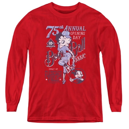 Betty Boop - Boop Ball - Youth Long Sleeve Shirt - Medium