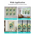 thumbnail image 6 of Window Privacy Film Retro Peacock Feathers Stained Glass Window Film Decorative Sun Block Window Cover Vintage Abstract Art Watercolor Window Clings Static Adhesive Sticker for Bathroom 17.7"x78.7", 6 of 7