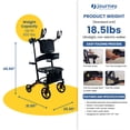 thumbnail image 3 of Journey Upright Walker for Seniors with Seat, 10" Front Wheels & Motion-Activated Lights, 3 of 7