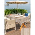 thumbnail image 5 of Outdoor Tablecloth with Umbrella Hole for Patio/Picnic/Party/Camping, Rustic Brown Waterproof Table Cloth Rectangle Table Cover Washable, Farmhouse Vertical Striped Art (52"x 70"), 5 of 9