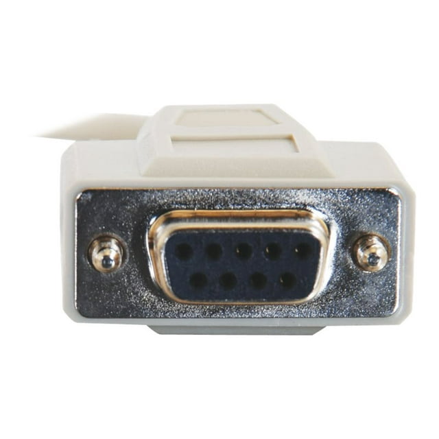 C2G - Null modem cable - DB-9 (F) to DB-9 (F) - 1 ft - molded - beige