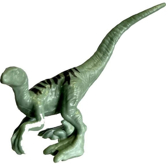 Jurassic Park 30th Anniversary Velociraptor Mini Figure (Sage Green & Dark Grey) (No Packaging)