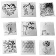 thumbnail image 2 of Lubelski 1 Set Painting Stencil Flower Pattern Multifunctional PET Paper Craft Painting Template for Wall Art, 2 of 4
