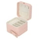 thumbnail image 5 of Joyero, joyero rosa portátil de cuero PU joyero estuche de viaje para joyería valor excepcional Jadeshay A, 5 of 8