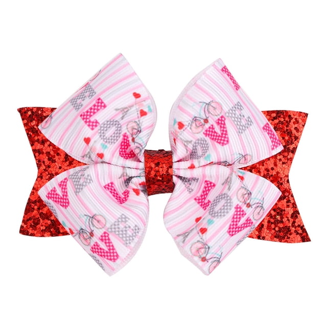 Sonducket Pinza lateral para el pelo con lazo grande, horquillas con nudo de doble capa, pinza bonita, accesorios de decoración, tocados para niñas, Accesorio para el cabello Rosado Sonducket AP011034-01B