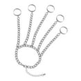thumbnail image 1 of kurtrusly Fashion Wrist Chain Alloy Punk Rings Bracelet Jewelry Gift Hand Chain Silver 16cm + 5cm 1Set, 1 of 6