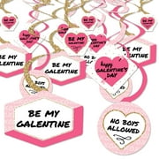 Big Dot of Happiness Be My Galentine - Galentine's and Valentine's Day Party Hanging Decor - Party Decoration Swirls - Set of 40