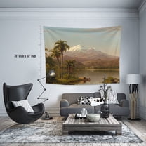 3S Brother's World Classic Art Masterpiece Tapestry Series - Tamaca Palms Classical Art Tapestry Antique Vintage Collection Home Décor - Made in Turkey (55"Wx51"L)