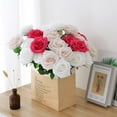 thumbnail image 6 of Artificial Rose 10pcs Open Flower Bouquet Faux Rose Stems for Wedding Arrangement, Bridal Bouquet, Centerpiece, Fake Faux Silk Flowers, 6 of 6