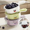 thumbnail image 6 of Dual Layer Draining Basket, Draining Basket, Kitchen Dual-Layer Draining Basket with Handle, Small Fruit Colander, Fruit Washing Bowl with Strainer, Plastic Vegetable Washing Draining Basket, 6 of 7