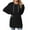 Black, variant on Timegard Hoodies for Women Ribbed Drawstring Mid Long Sweaters Pullover Fall Casual Comfy Tops Blouse