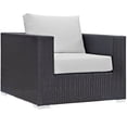 thumbnail image 5 of Modway Convene 7 Piece Outdoor Patio Sectional Set in Espresso White, 5 of 8