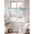 thumbnail image 3 of Ombre Brown Blue Sheer Curtains 54 Inch Length 2 Panels Set Window Treatments, Summer Coastal Ocean Sea Beach Wave Rod Pocket Semi Curtains for Living Room/Bedroom/Kitchen Décor, 104"W x 54"L, 3 of 7