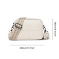 thumbnail image 3 of Bolso de hombro de cuero genuino para mujer Bolso multiusos para citas diarias (blanco), 3 of 7