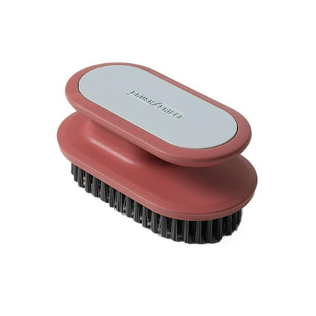 NOVELAR Compact Laundry Scrub Brush 4.8 Inches Long Flexible Bristles for Deep Cleaning Effortlessly Cleans Collars Cuffs and Stains from Fabric Fibers
